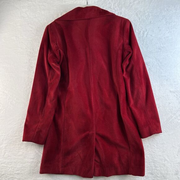Formula X Small S Pea Coat Vintage Velour Fleece Lined 3 Button Jacket Pockets - Picture 9 of 10